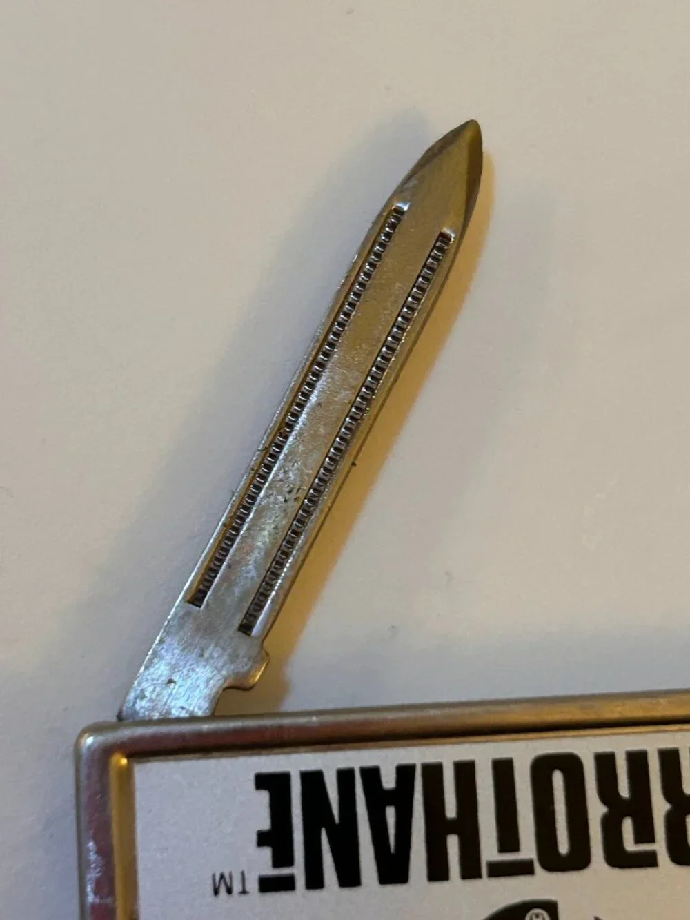 Vintage Ferrothane Flecto Money Clip Pocket Knife File